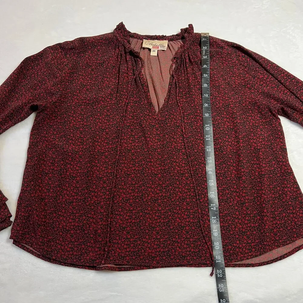 Cleobella Phoebe Ruffle Floral Top Size XS Flowy Boho Whisigoth Office Girly